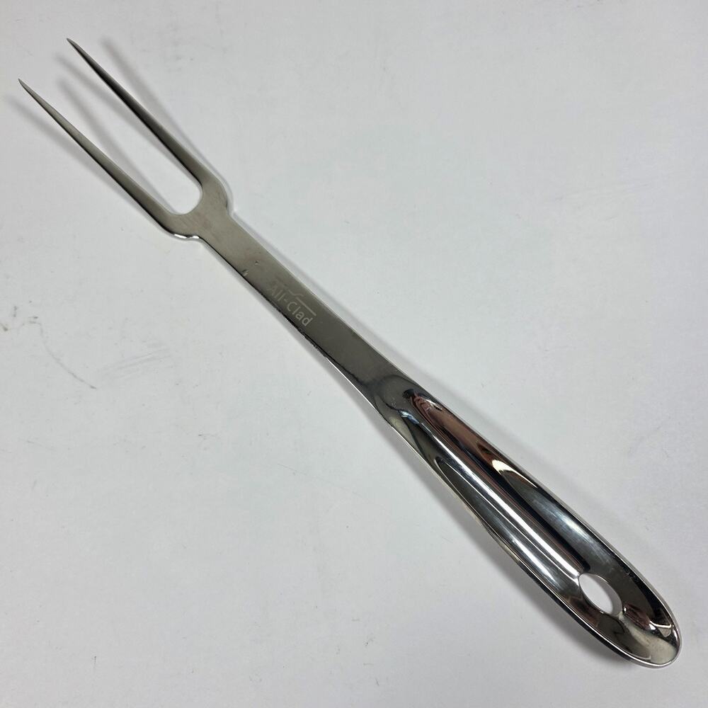 All-Clad Stainless Steel Carving Meat Fork 2 Prong Kitchen Utensil